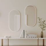 Remer Modern Oblong Mirror 460 x 910 - Matt White