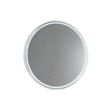 Remer Sphere LED Mirror With Demister + Bluetooth Speakers 610W x 610H X 40D - Matt White