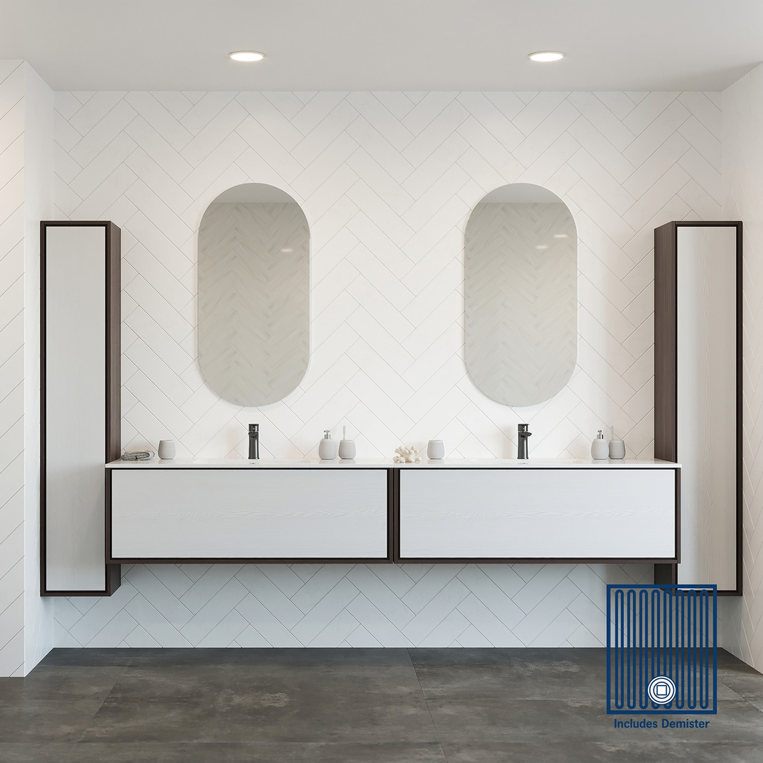 Duke Polished Edge Pill Thermogroup Mirror 500x1000mm - Glue to Wall