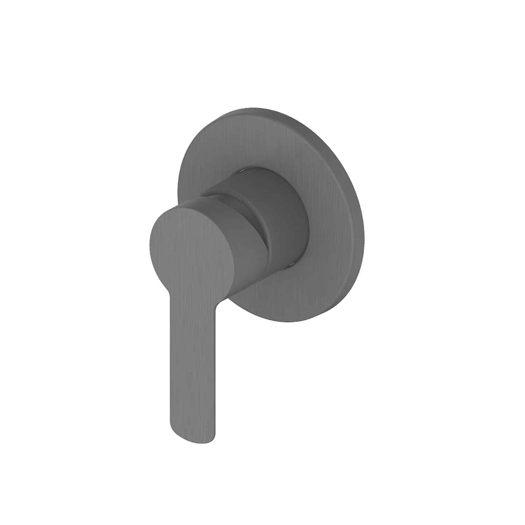 Greens Astro Ii Shower Mixer Round Plate - Gunmetal