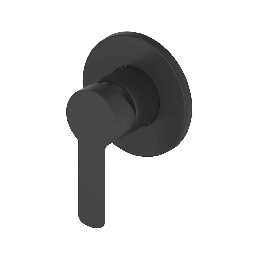 Greens Astro Ii Shower Mixer Round Plate - Matte Black