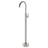 Fienza Empire Slim Floor Mounted Basin/Bath Mixer - Brushed Nickel Lf