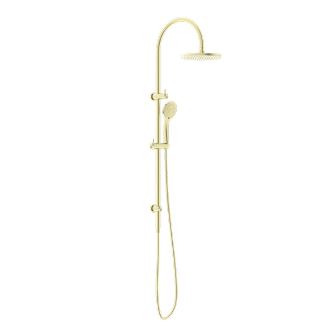 Nero Mecca Twin Shower With Air Shower - Brushed Gold