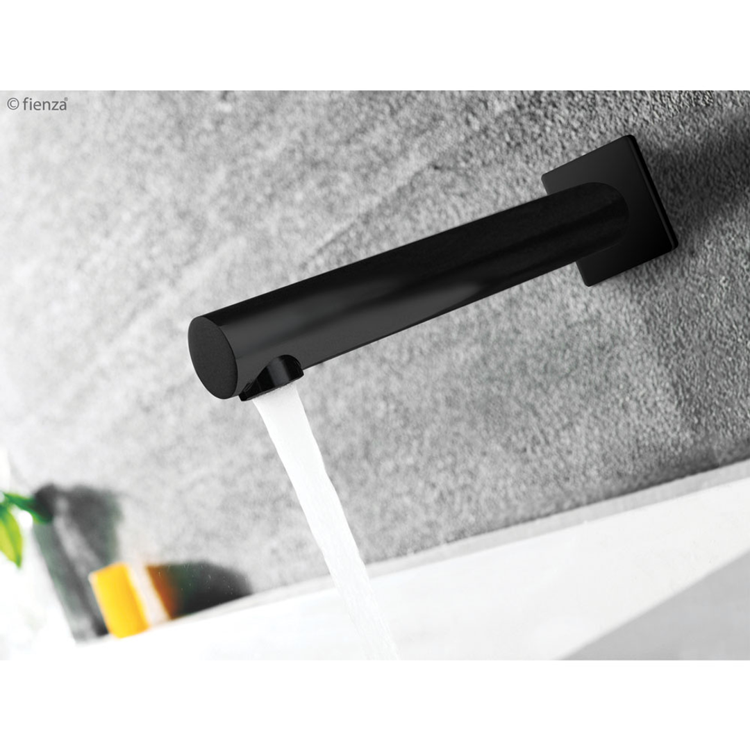 Fienza Hustle Bath Outlet 180Mm: Matt Black(Fienza P#:225115B)