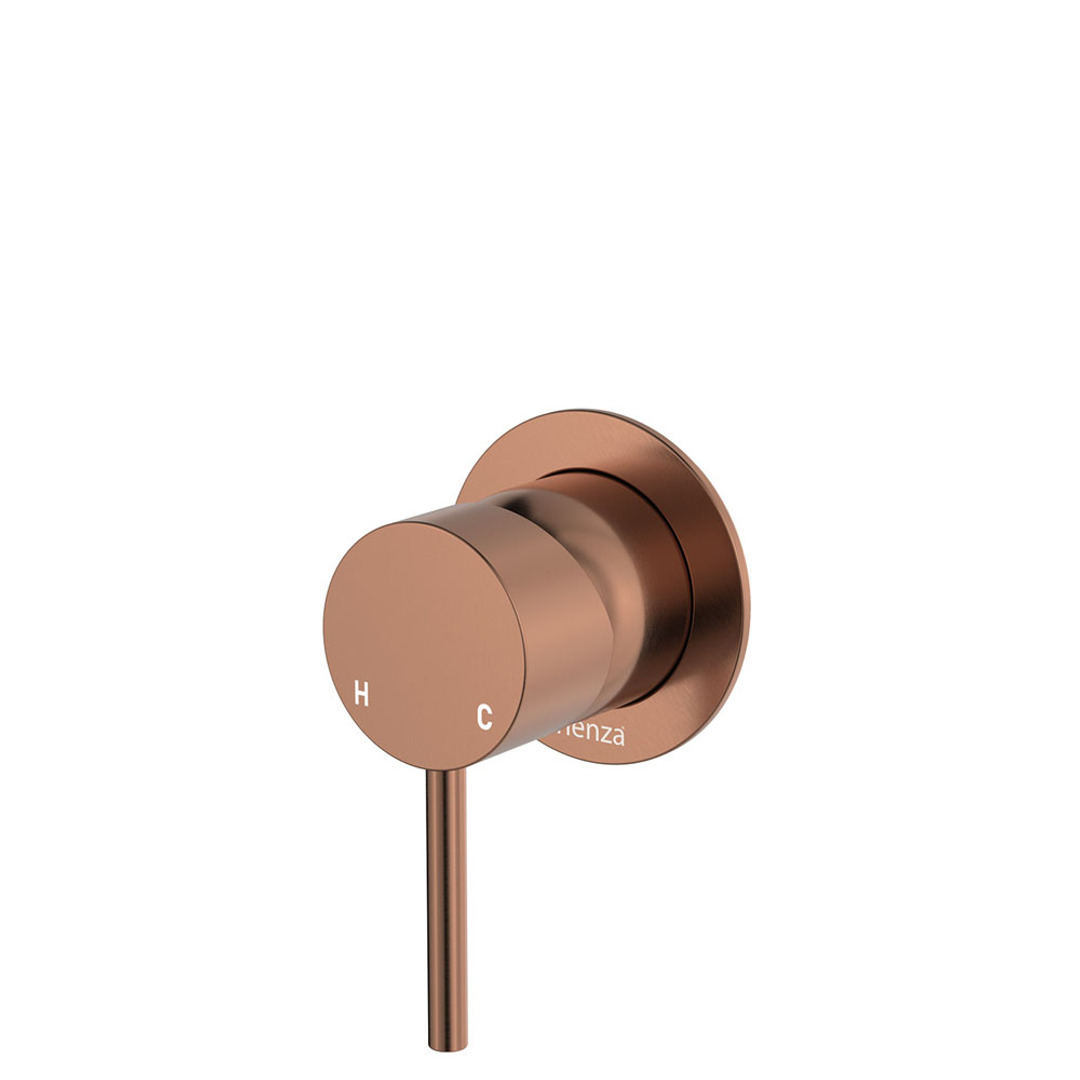 Fienza Kaya Wall Mixer Small Round Plate - Brushed Copper Lf Sus304