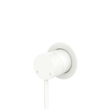 Fienza Kaya Wall Mixer Small Round Plate - Matte White Lf Sus304