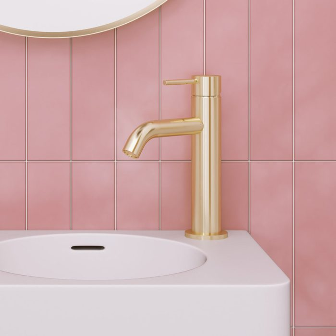 Fienza Kaya Medium Basin Mixer - Urban Brass