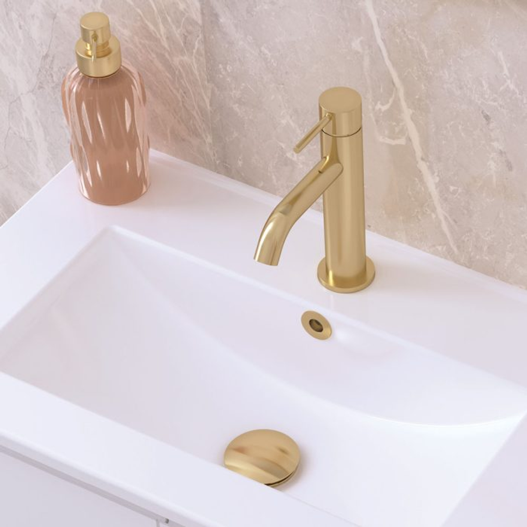 Fienza Kaya Medium Basin Mixer - Urban Brass