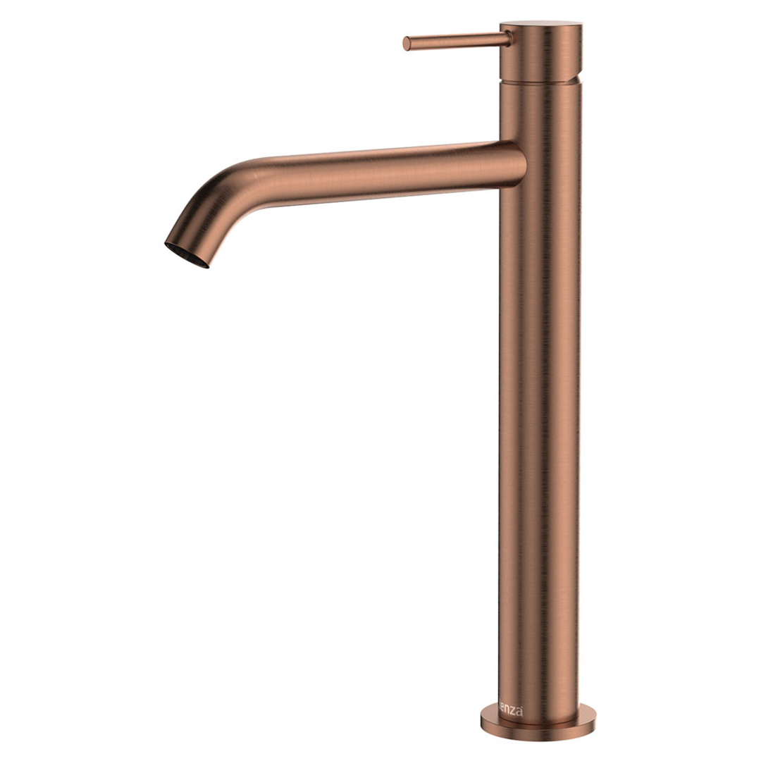 Fienza Kaya Tall Basin Mixer - Brushed Copper Lf Sus304