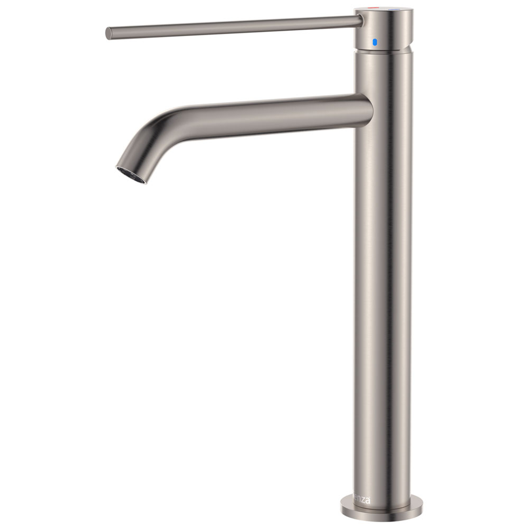 Fienza Kaya Care Tall Basin Mixer - Brushed Nickel Lf Sus304