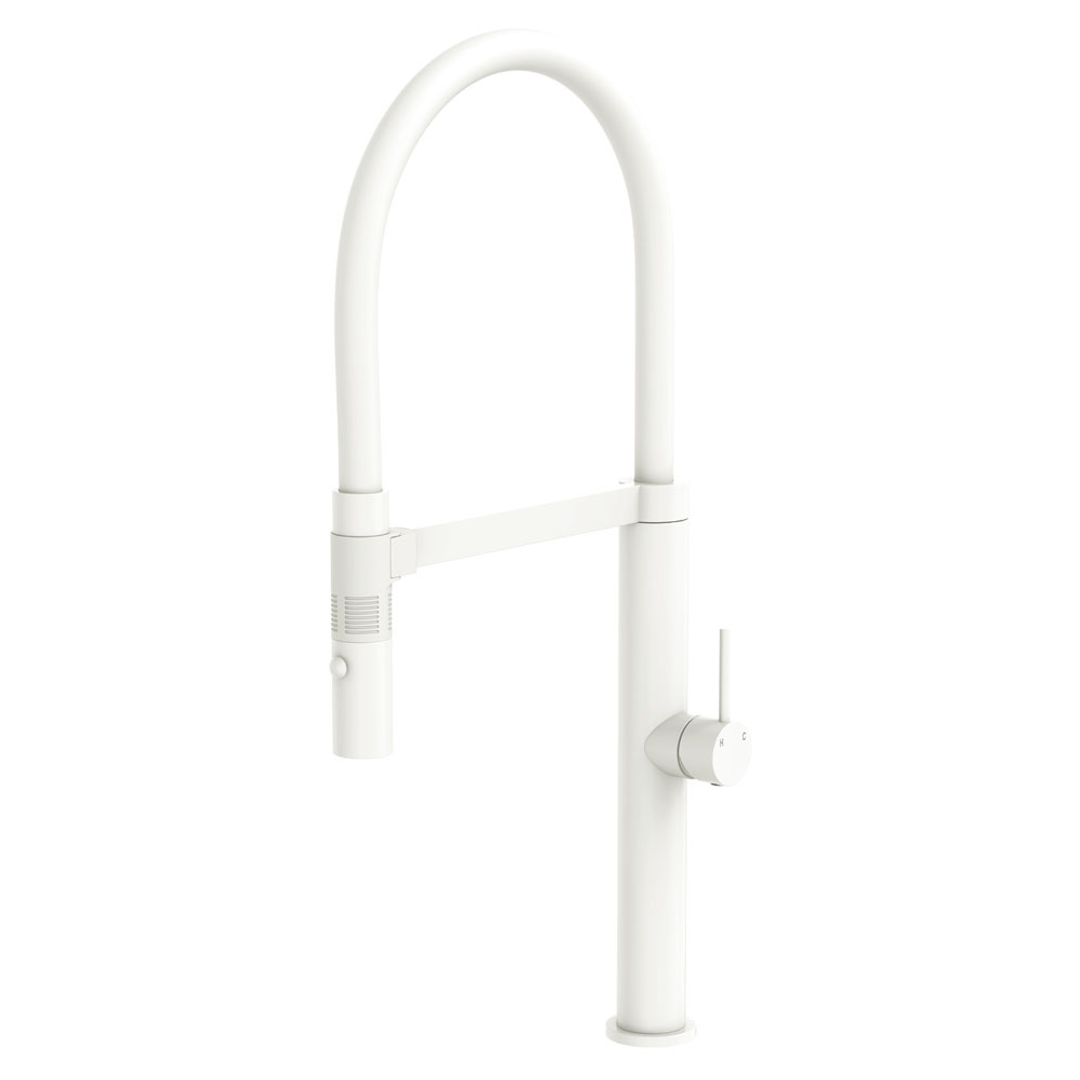 Fienza Kaya Pull Down Sink Mixer - Matte White