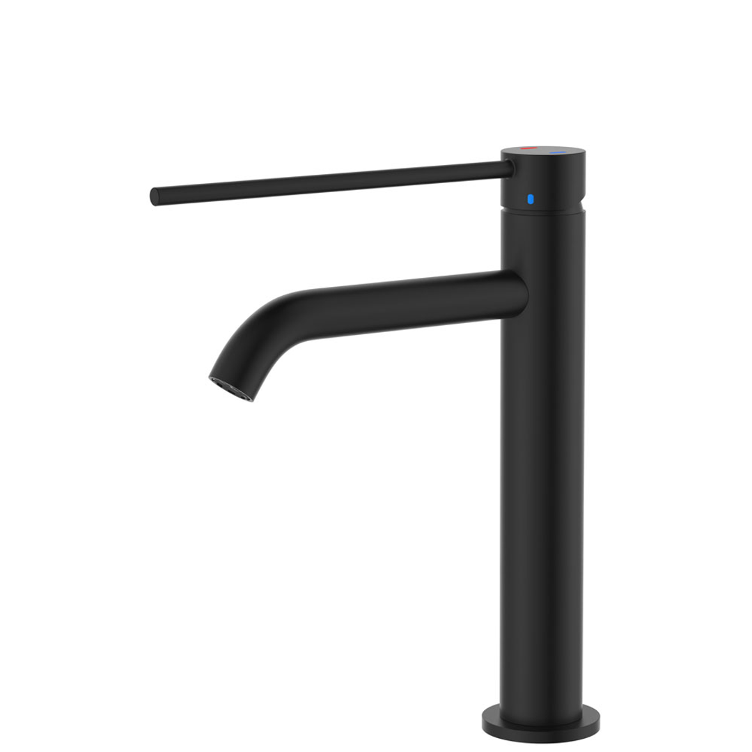 Fienza Kaya Care Medium Basin Mixer - Matte Black Lf Sus304