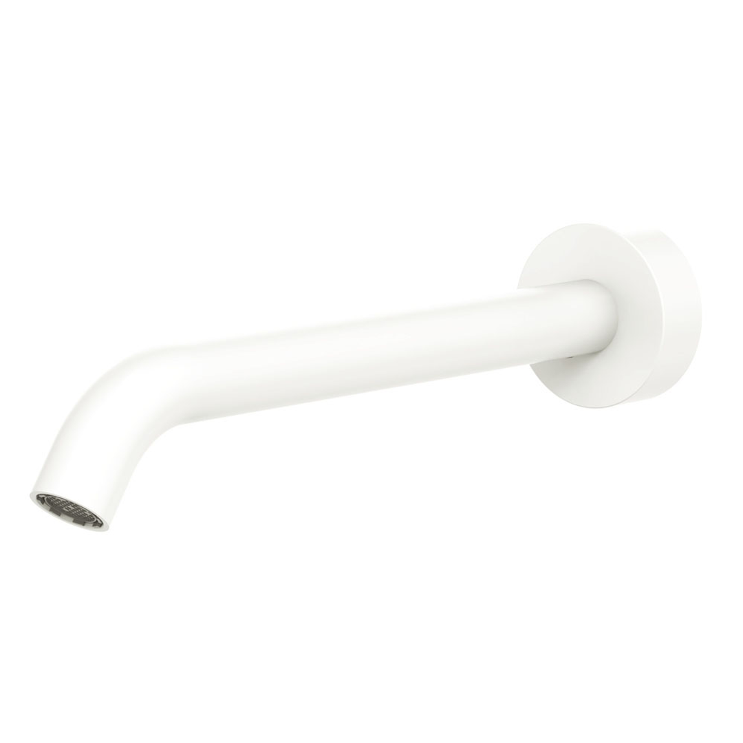 Fienza Kaya Wall Basin/Bath 220Mm Outlet Round Plate - Matte White Lf Sus304