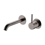 Fienza Kaya Up Basin/Bath Wall Mixer 160mm Outlet Set Round Plates - Gunmetal