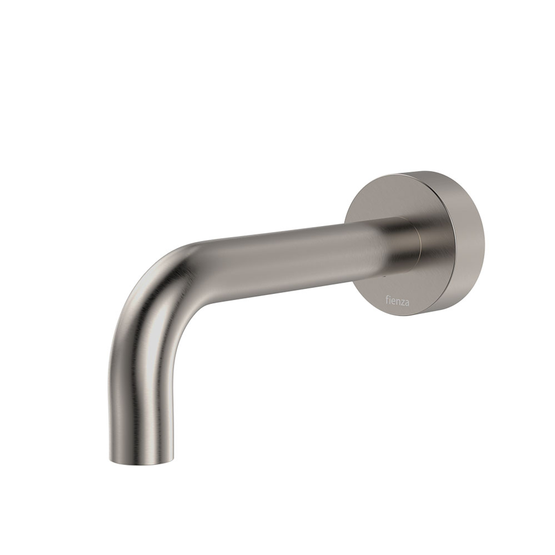 Fienza Kaya Wall Basin/Bath 130Mm Outlet Round Plate - Brushed Nickel Lf Sus304