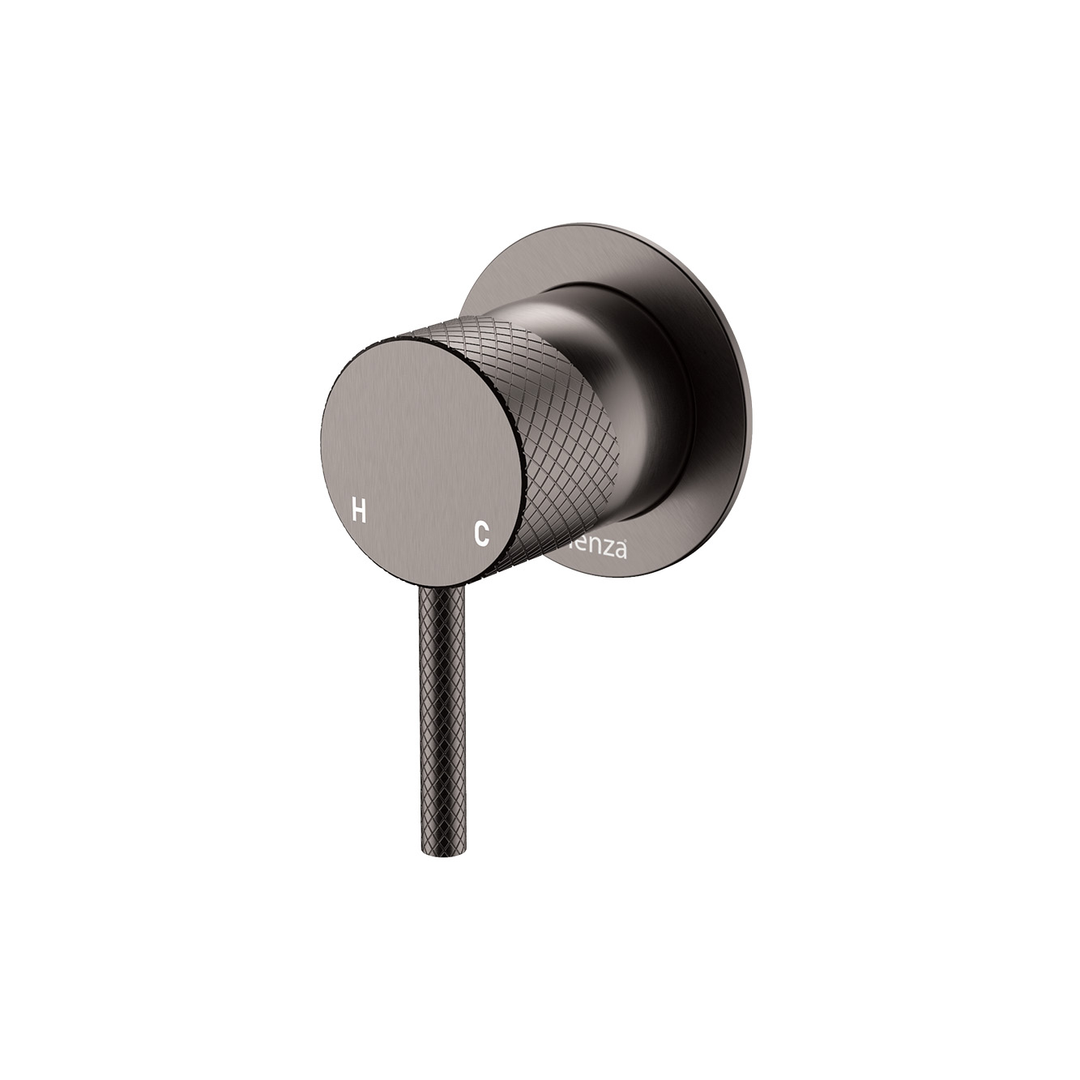 Fienza Axle Wall Mixer Small Round Plate - Gun Metal