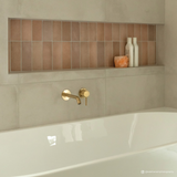 Fienza Axle Basin/Bath Wall Mixer With 200Mm Outlet Round Plates Urban Brass