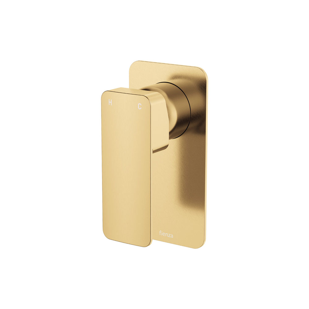 Fienza Tono Wall Mixer Large Square Plate Urban Brass