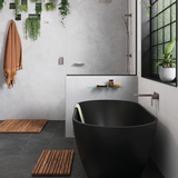 Fienza Tono Basin/Bath Wall Mixer 160Mm Outlet Set Small Square Plates Gun Metal