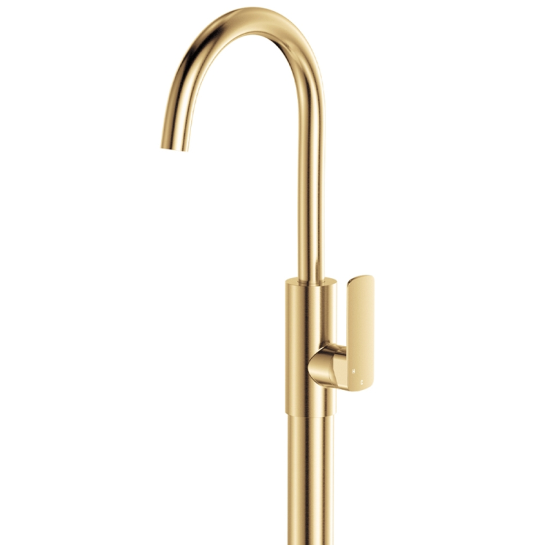 Fienza Tono Floor Mounted Basin/Bath Mixer - Urban Brass Lf