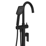 Fienza Tono Floor Mounted Bath Mixer With Hand Shower Matte Black