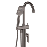 Fienza Tono Floor Mounted Bath Mixer With Hand Shower Gun Metal