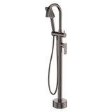 Fienza Tono Floor Mounted Bath Mixer With Hand Shower Gun Metal