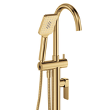 Fienza Tono Floor Mounted Bath Mixer With Hand Shower Urban Brass