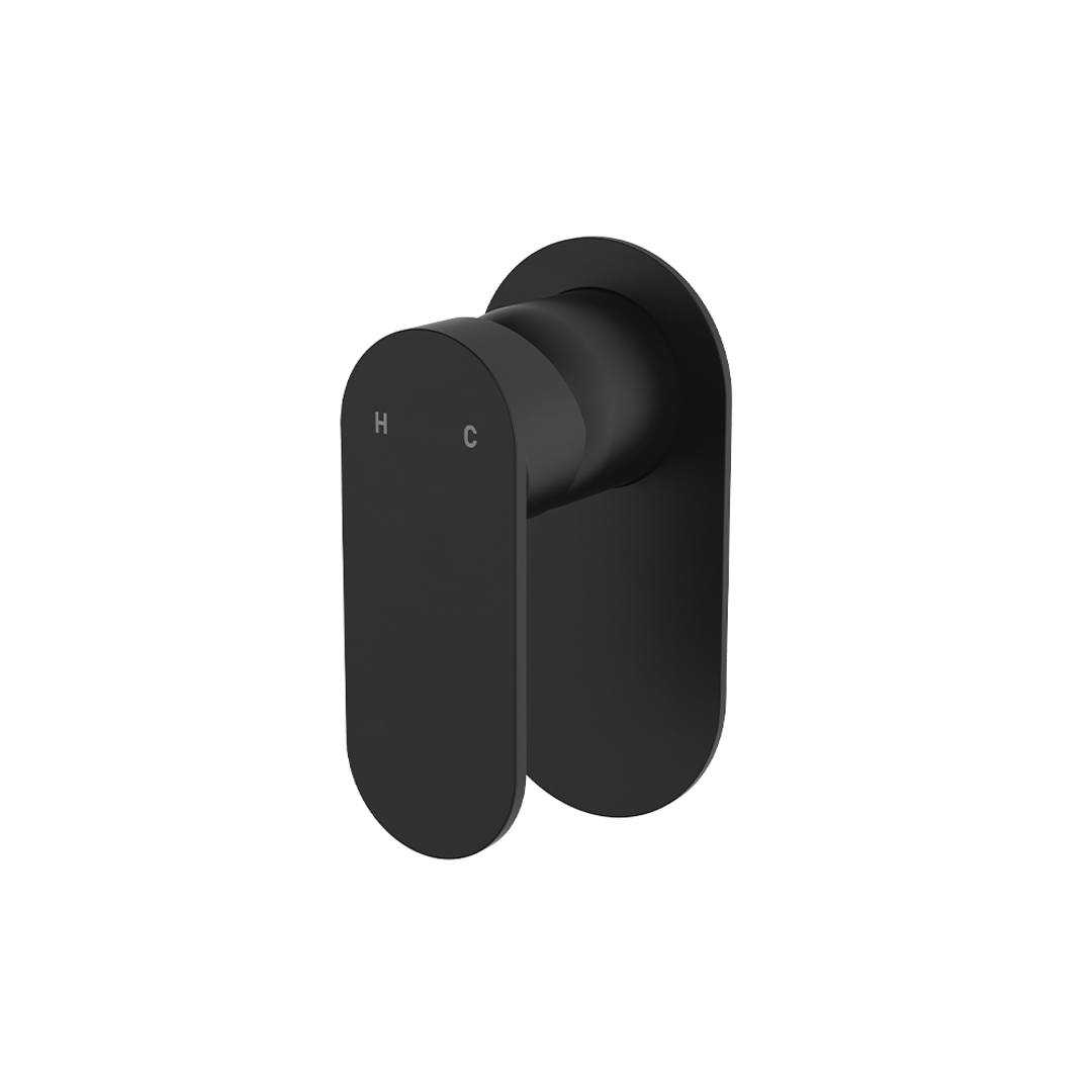 Fienza Empire Slim Wall Mixer Oval Plate - Matte Black Lf