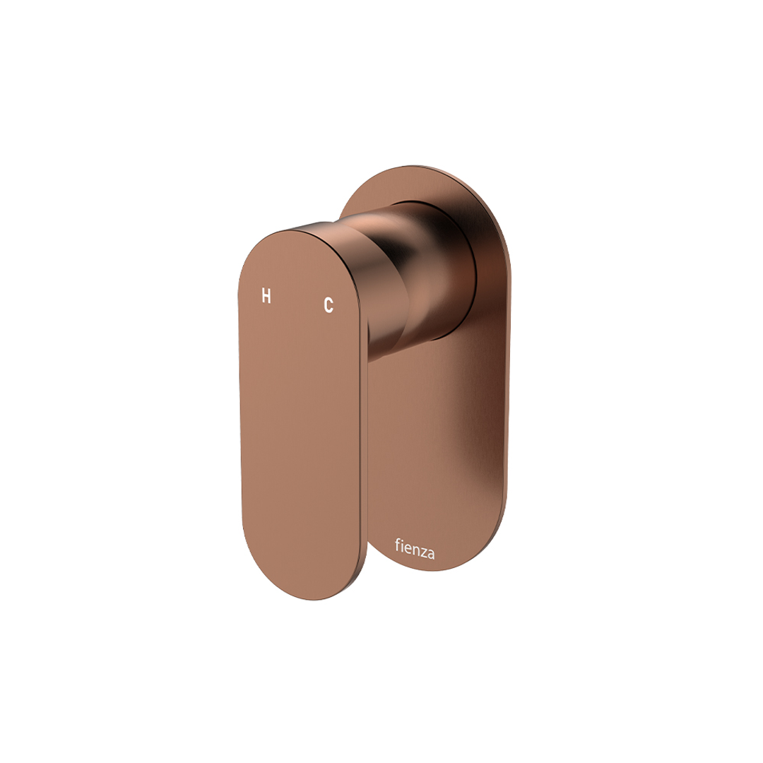 Empire Slim Wall Fienza Mixer Oval Plate Brushed Copper Lf