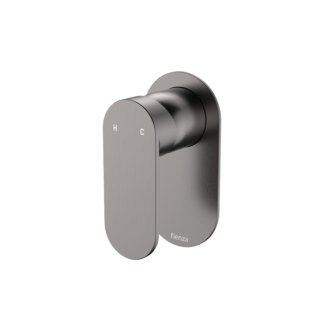 Fienza Empire Slim Wall Mixer Oval Plate - Gunmetal Lf