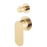 Fienza Empire Slim Wall Diverter Mixer Small Round Plates Vertical - Urban Brass Lf