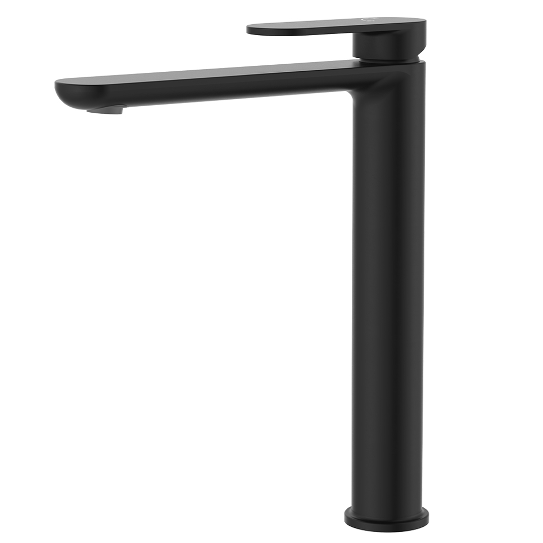 Fienza Empire Slim Tall Basin Mixer Cold Start - Matte Black Lf