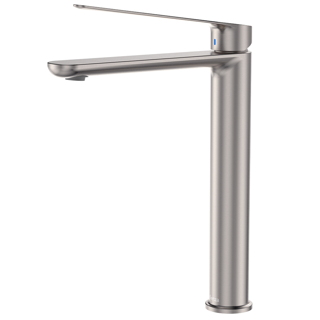 Fienza Empire Care Tall Basin Mixer Cold Start - Brushed Nickel Lf