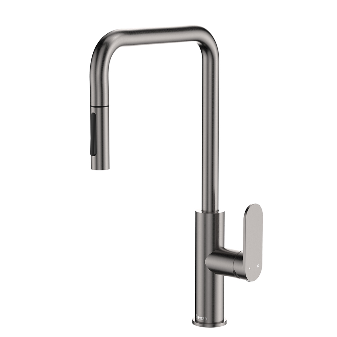 Fienza Empire Slim Pull Out Sink Mixer - Gunmetal Lf