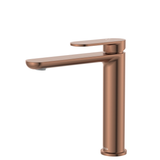 Fienza Empire Slim Medium Basin Mixer Cold Start - Brushed Copper Lf