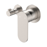 Fienza Empire Slim Wall Diverter Mixer Small Round Plates Horizontal - Brushed Nickel Lf