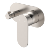 Fienza Empire Slim Wall Diverter Mixer Large Oval Plate Horizontal - Brushed Nickel Lf
