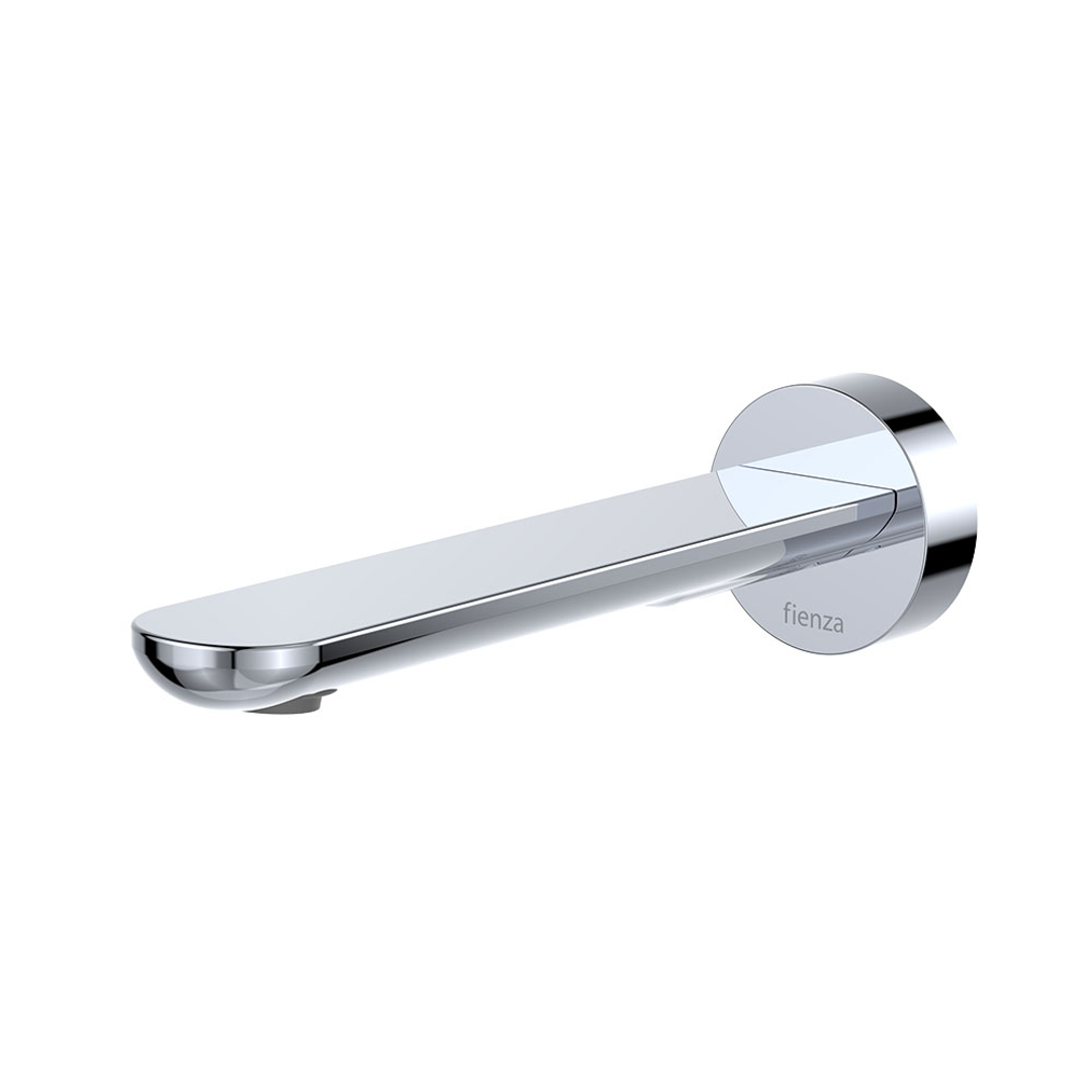 Fienza Empire Slim Wall Basin/Bath Outlet 180mm Round Plate - Chrome Lf