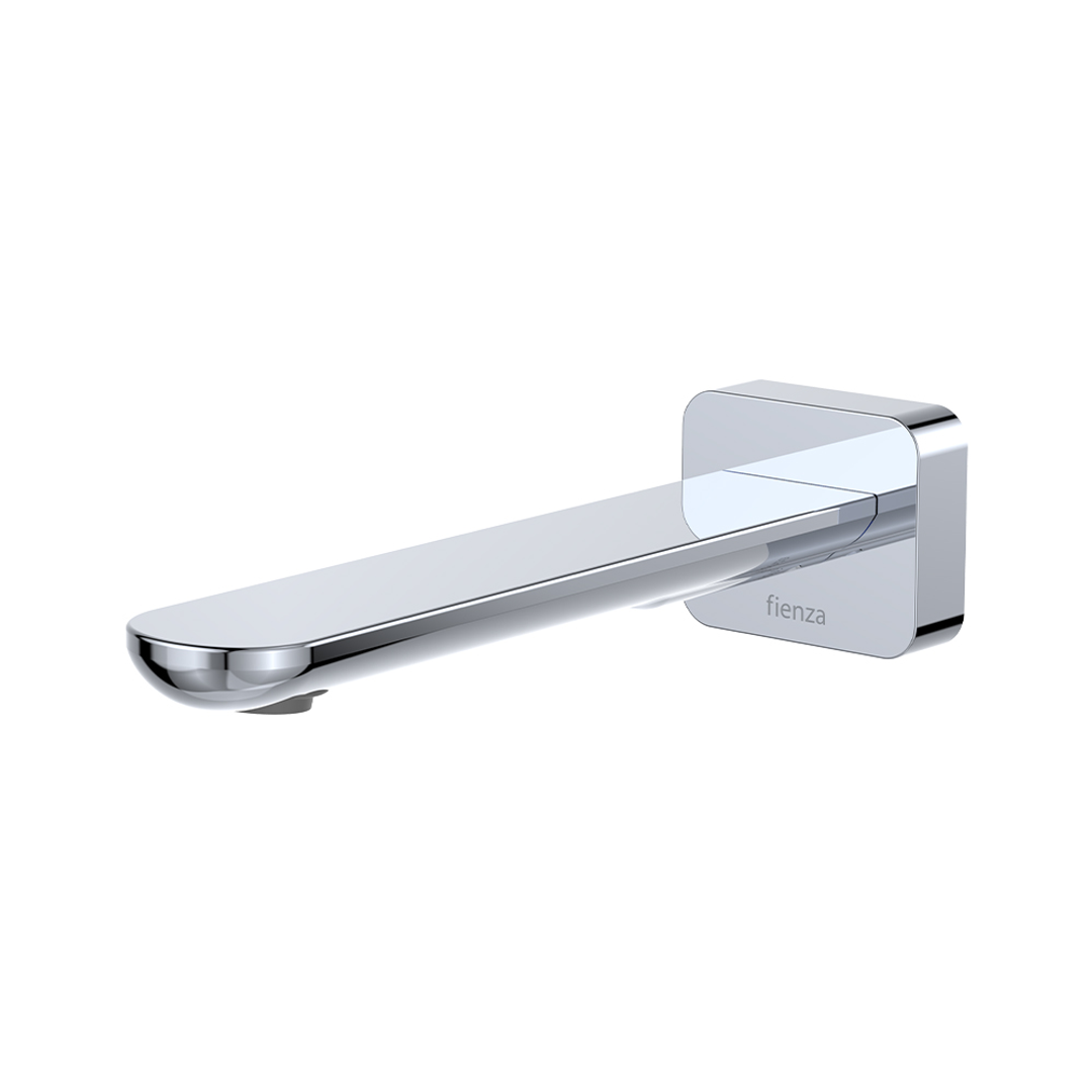 Fienza Empire Slim Wall Basin/Bath Outlet 180mm Square Plate - Chrome Lf
