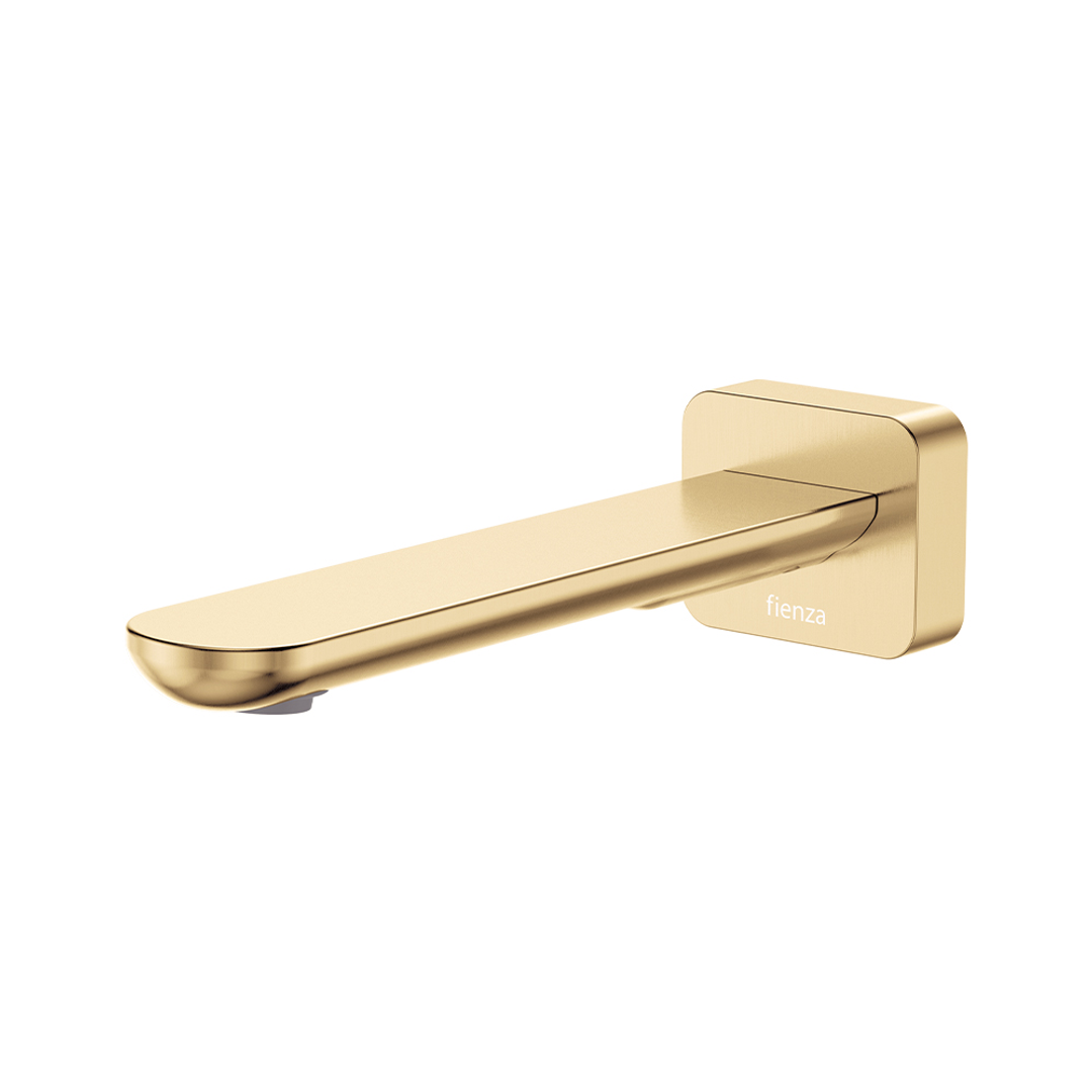 Fienza Empire Slim Wall Basin/Bath Outlet 180mm Square Plate - Urban Brass Lf