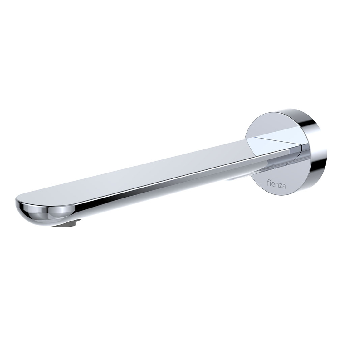 Fienza Empire Slim Wall Basin/Bath Outlet 220mm Round Plate - Chrome Lf