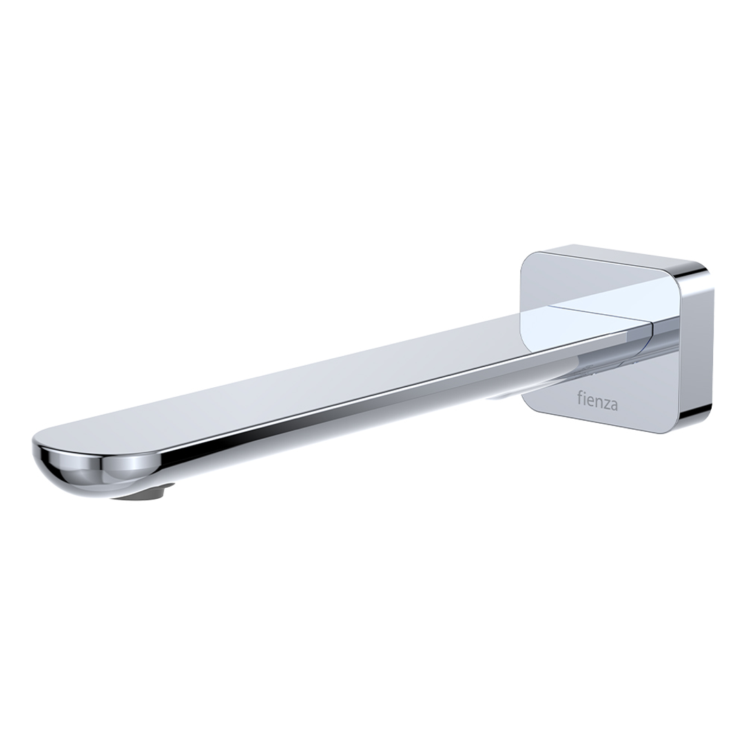 Fienza Empire Slim Wall Basin/Bath Outlet 220mm Square Plate - Chrome Lf