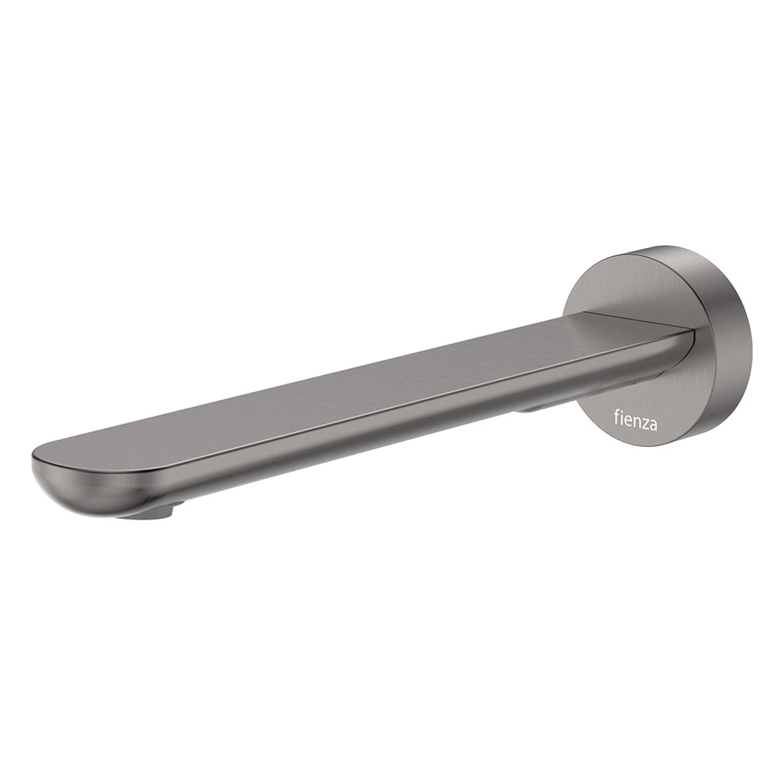 Fienza Empire Slim Wall Bath/Basin Outlet 220mm Round Plate - Gunmetal Lf