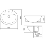 Stylus Venecia Semi-Recessed Caroma Basin 3Th White