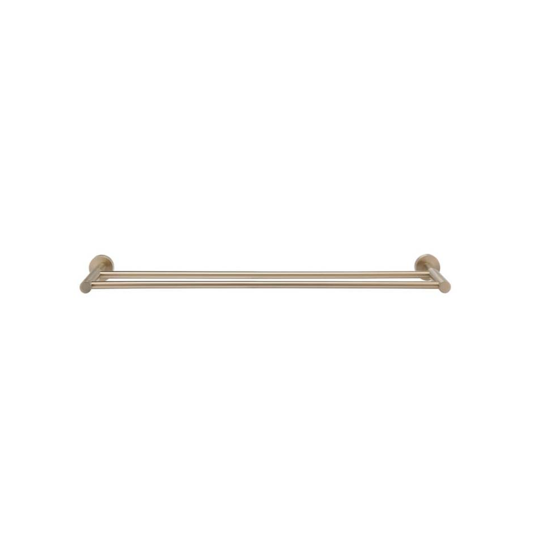 Meir Round Double Towel Rail 600Mm - Champagne