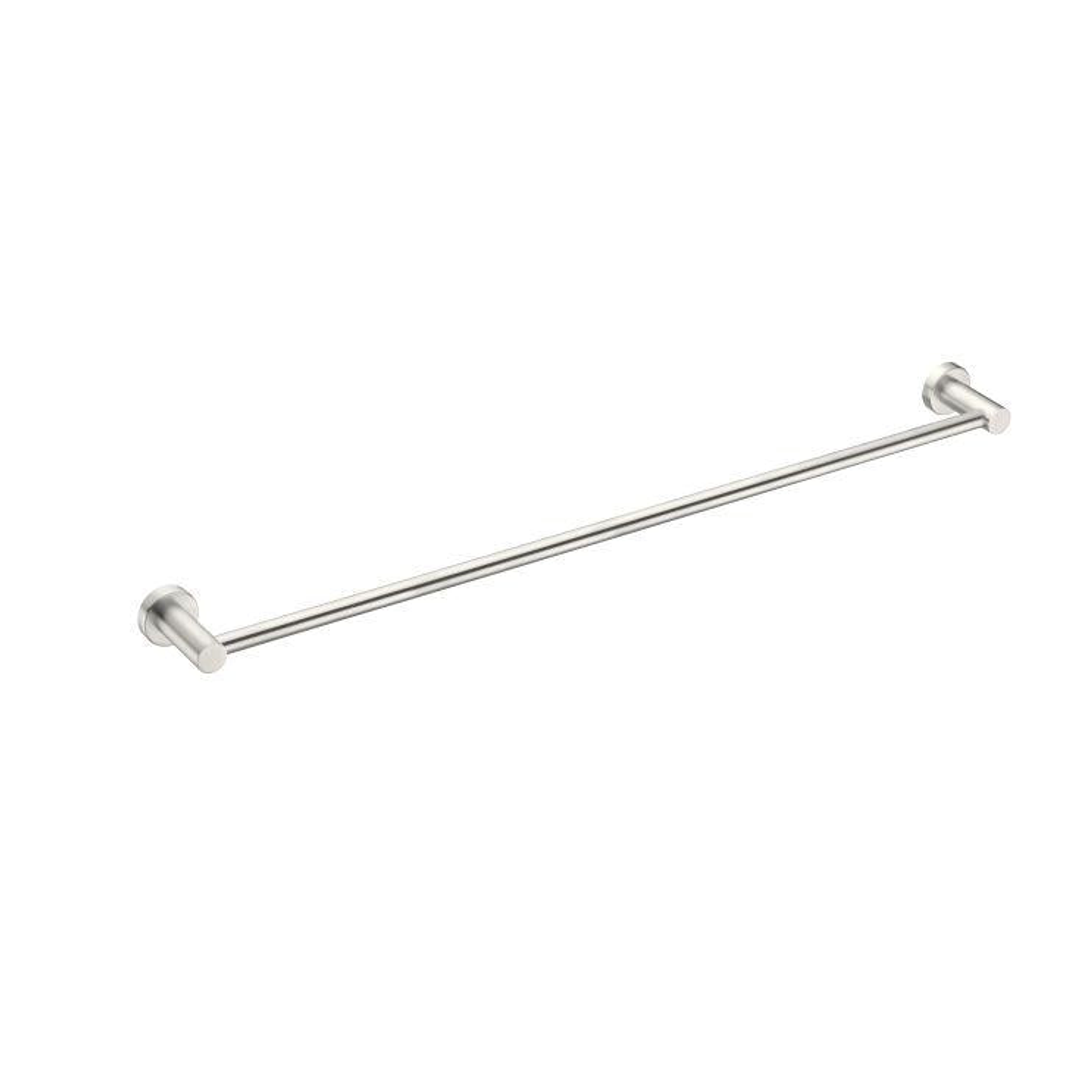 Nero Mecca Single Towel Rail 800Mm - Brushed Nickel