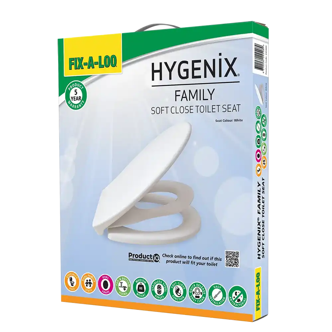 Hygenix Family Soft Close Fix-A-Loo Toilet Seat (245489)