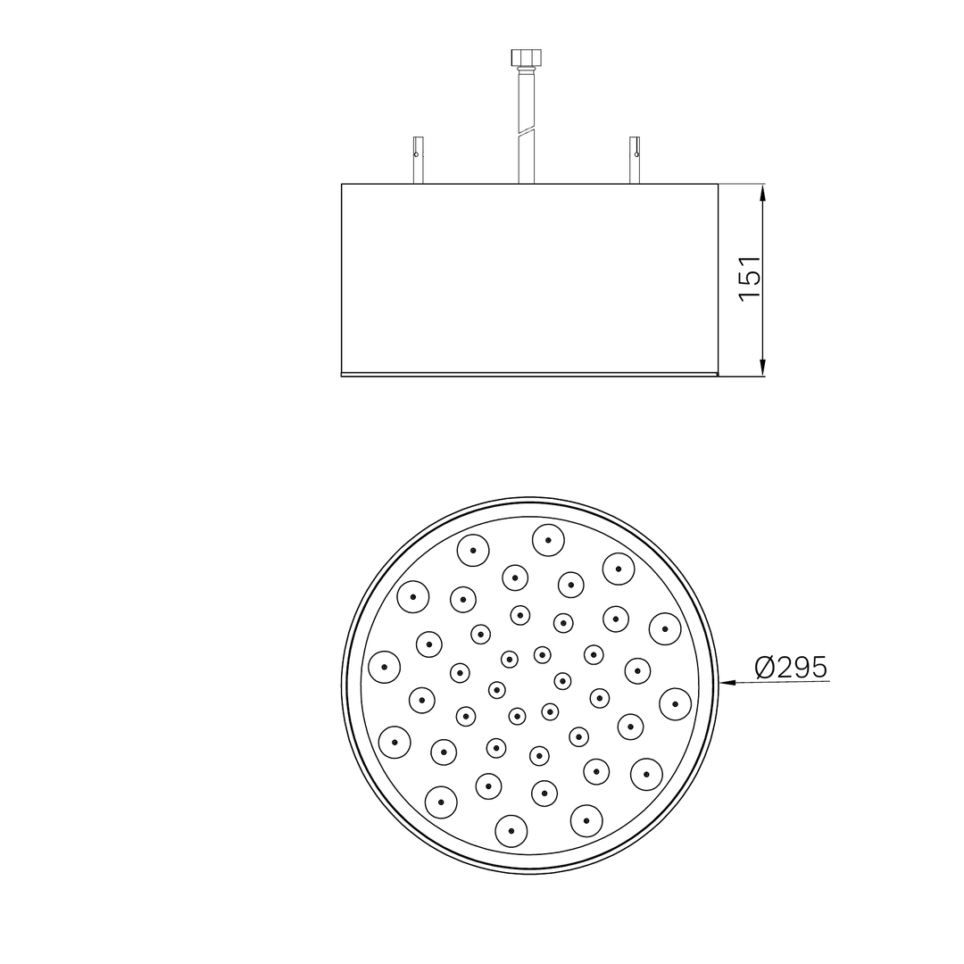 Serenity Ceiling Nero Shower Head - Brushed Gold