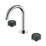 Nero Serenity Basin Set Arc Spout Chrome - Verde Alpi Handle